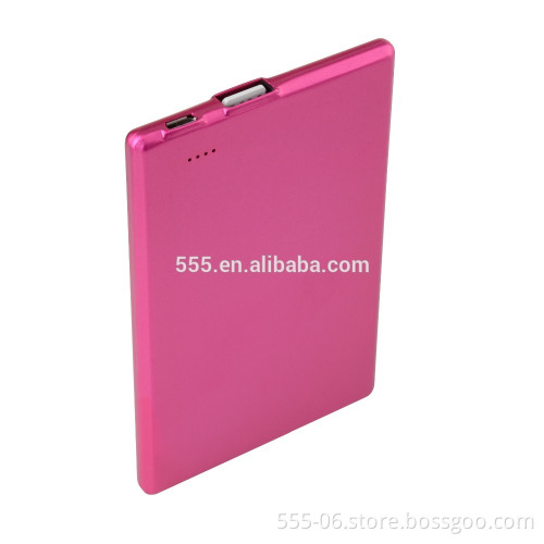 2017 New metal credit card Power bank, Ultra slim power bank 4000mah for promotion